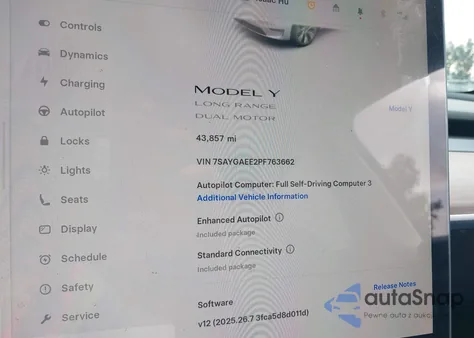 2023 Tesla Model Y Awd/Long Range Dual Motor All-Wheel Drive из США, поврежденный, VIN 7SAYGAEE2PF763662